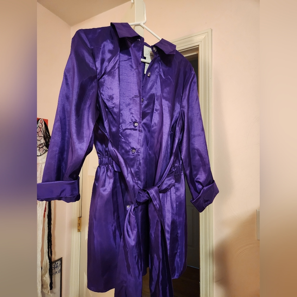 Sara Campbell Purple Button Down Dress